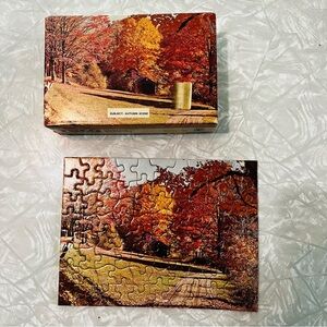 vintage tuco puzzle autumn scene  75 pieces 7x5 1/4 inches